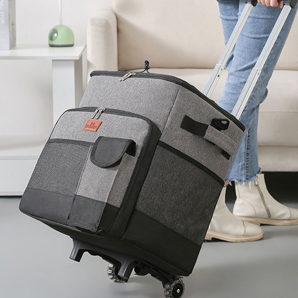 캐리어 그레이 보냉 가방 이동식 보온 쿨러백 - 상품 이미지