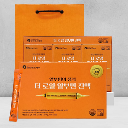 일진헬스케어 프리미엄 액상 알부민 진액 스틱 15g 30포 6박스 발효 녹용 실크펩타이드 - 상세 이미지 2