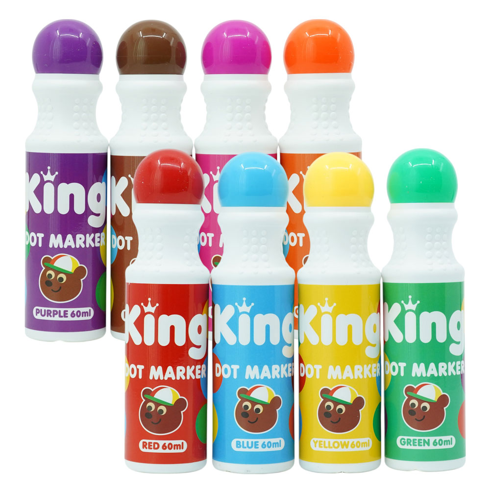 따블리에 워셔블 킹 도트물감 8색세트