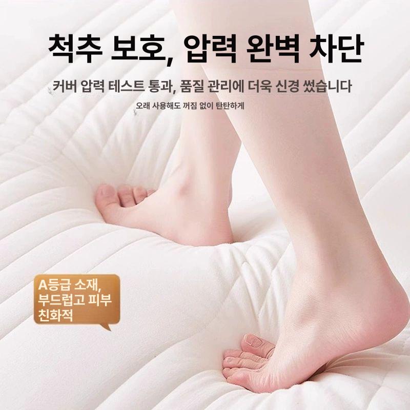 천연 라텍스 매트리스 침실 섬유 바닥 싱글매트리스 침대 싱글침대 수면매트 토퍼매트리스 두께약5cm 패브릭+코코넛 섬유 화이트 80x190cm 티몰 정품 함몰 보상 - 상세 이미지 5