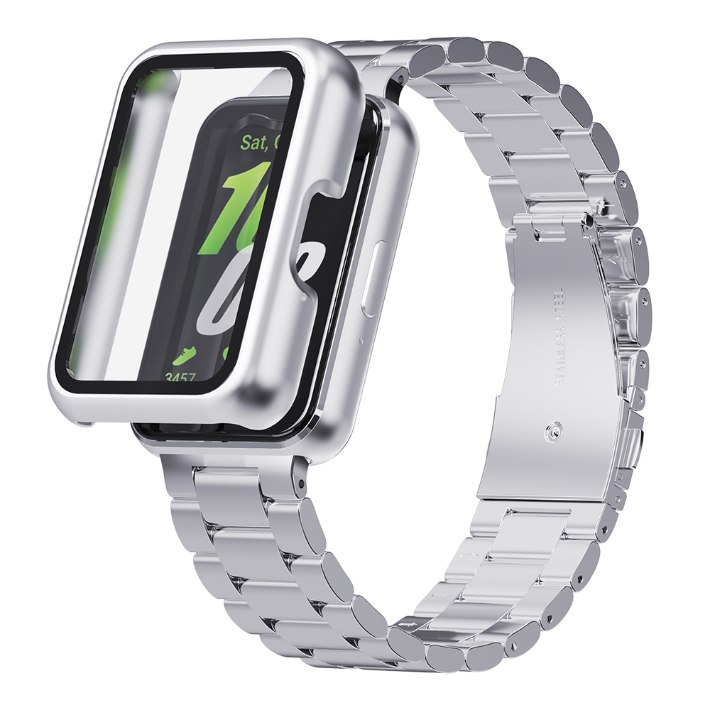 갤럭시 핏3 스트랩 메탈 풀커버 케이스 세트 밴드 시계줄 줄질 호환