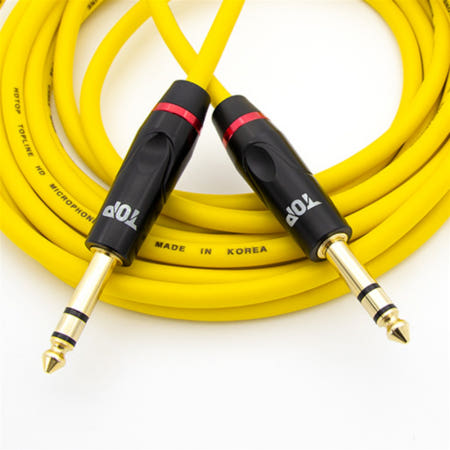 탑라인에이치디 국산 5.5 스테레오 TRS 케이블 옐로우 50M HT-TP2351