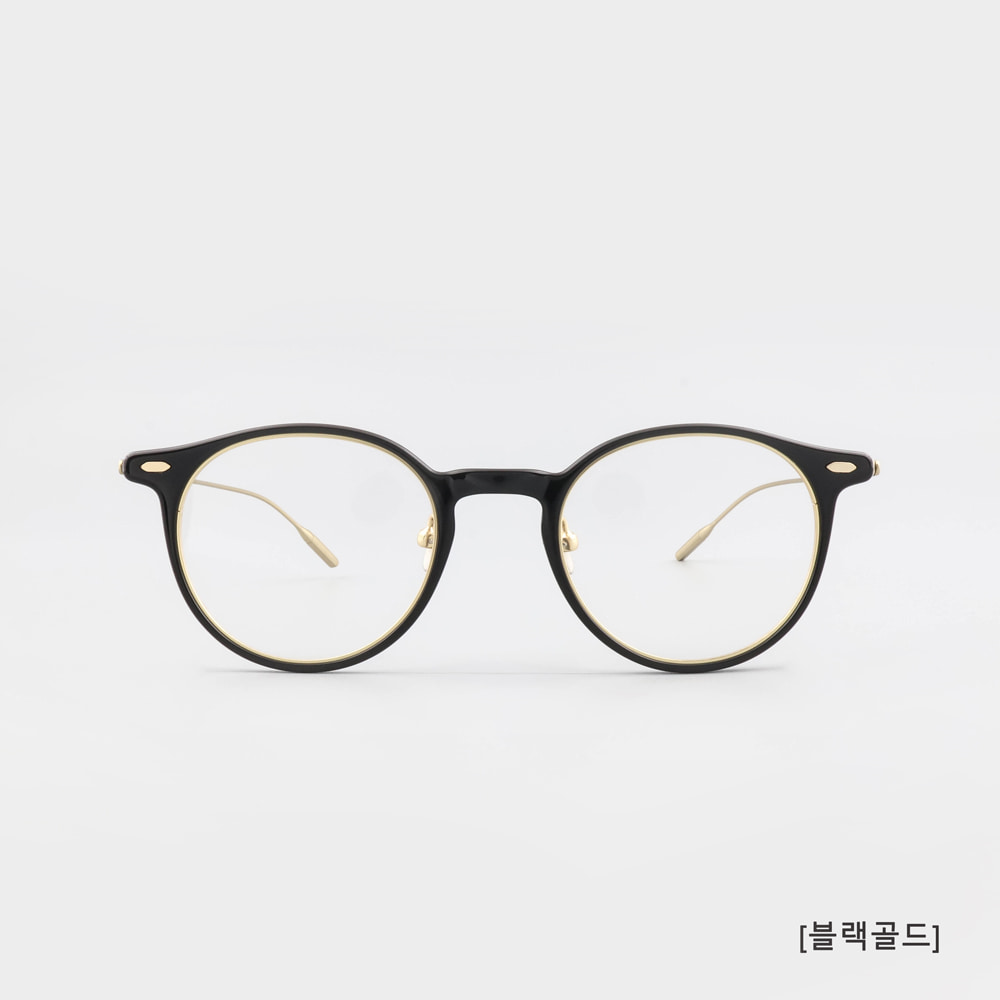 무사경 401 원형 동그리 안경 블루라이트 차단 렌즈 얇은 뿔테 안경 이미지 6
