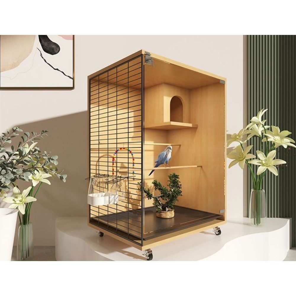 원목 앵무새장 대형 새장 새둥지 대형새장 날림장 키우기 초상화 (새장 없음) 43x40x60cm 베스트 - 상품 이미지