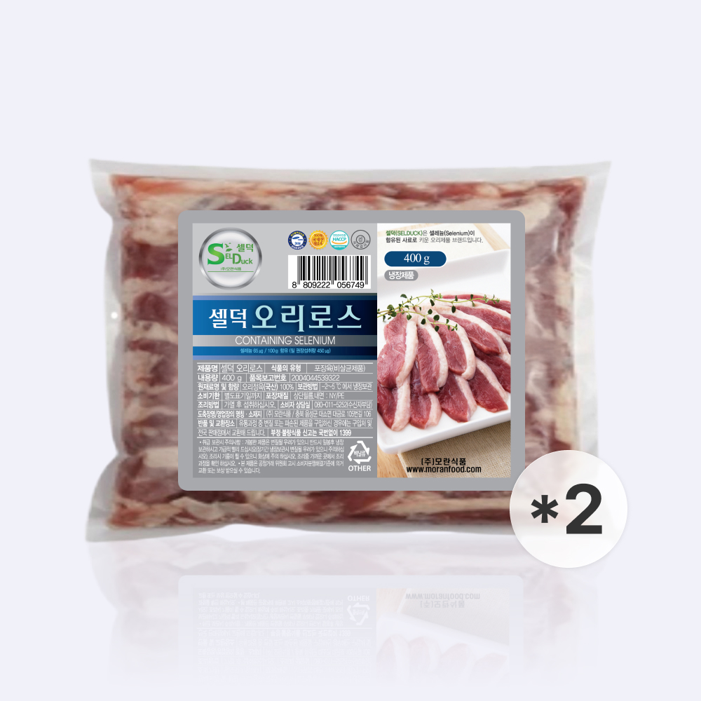 셀덕 오리로스 신선슬라이스 400g - 2팩 (총800g) - 상품 이미지