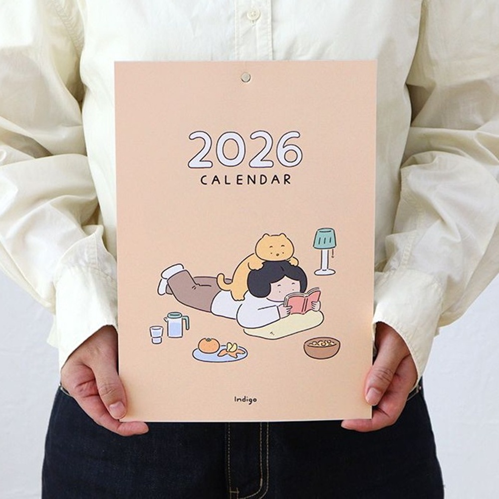 2026년 A4 벽걸이 낱장 달력 26년 벽 달력 일러스트 포스터 캘린더 2026 - 상세 이미지 2