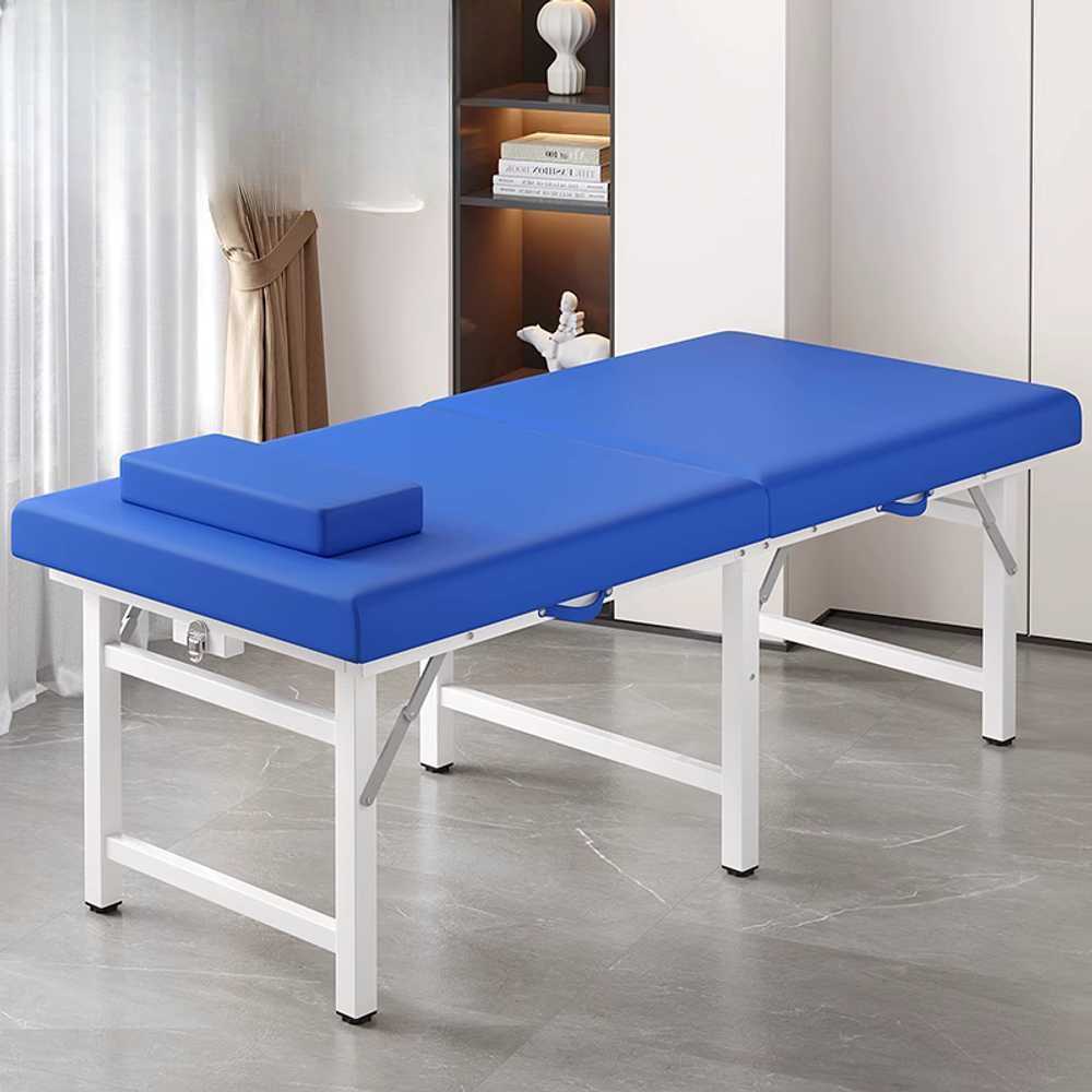 안마 베드 접이식 휴대용 살롱 스파 폴딩 마사지 침대 브라운 185x70x60cm(가죽) - 상품 이미지