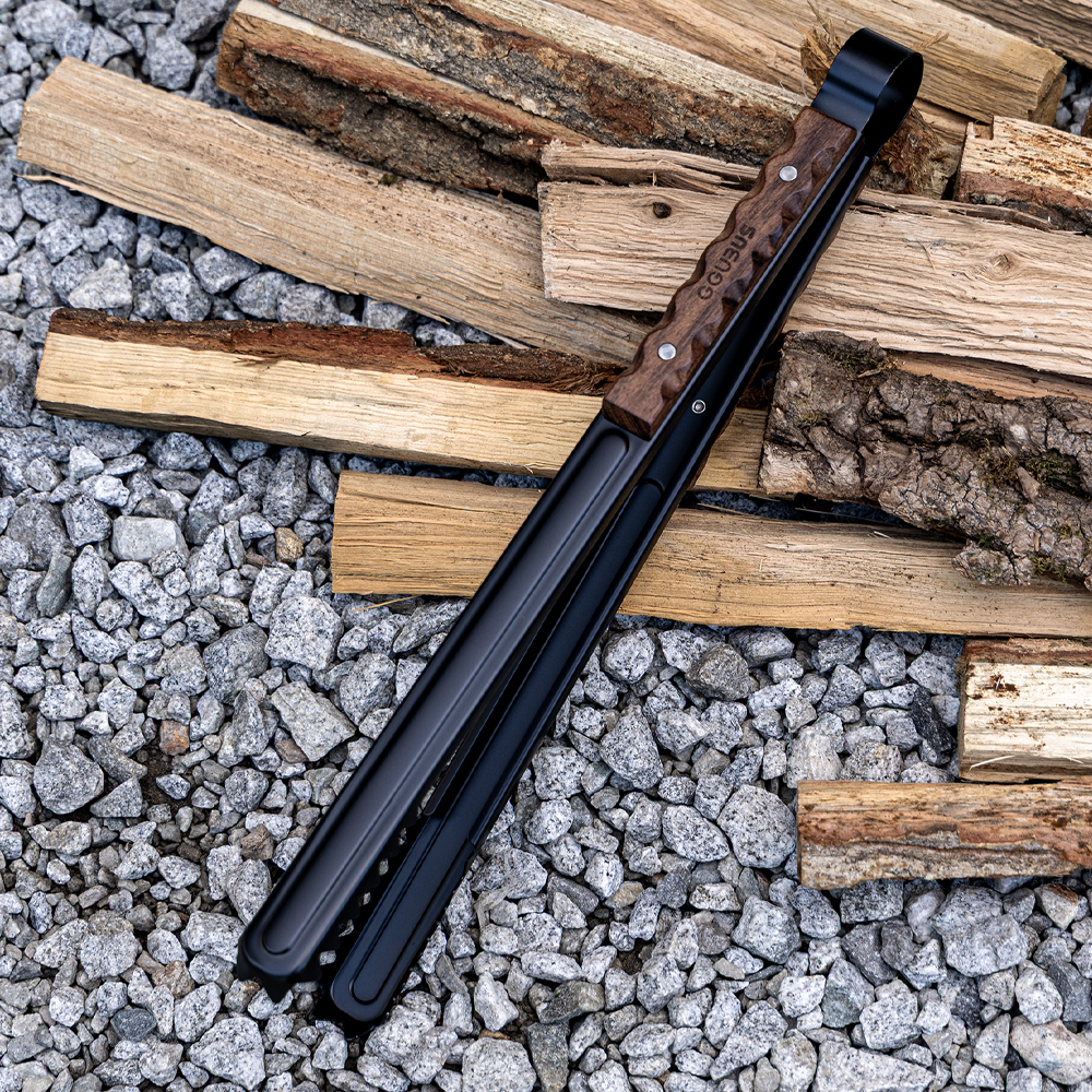 꾸버스 캠핑 집게 숯 장작 바베큐 화로 BBQ 블랙 티타늄 캠핑용품 샤크 그리퍼 42cm - 상세 이미지 2