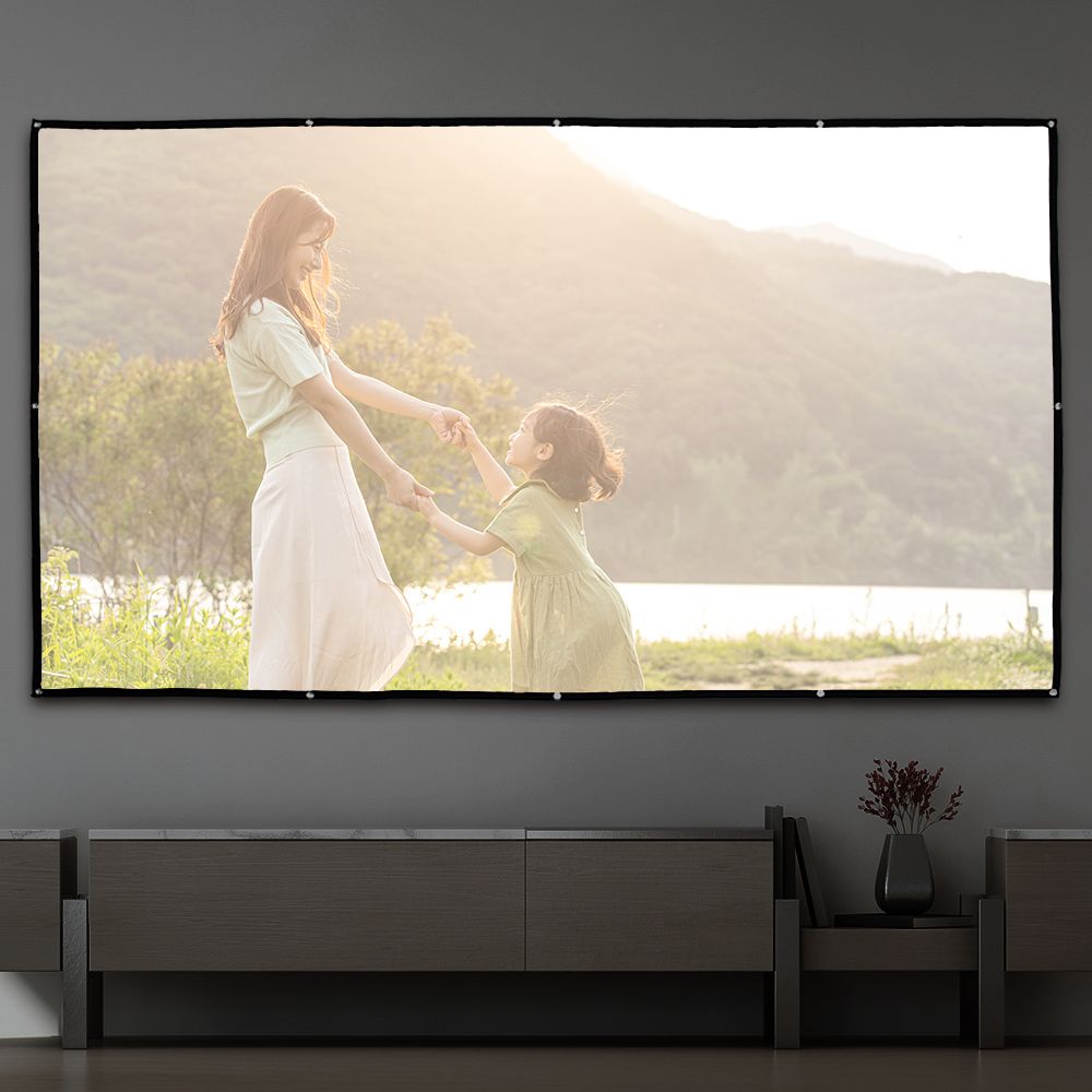 홈시어터 스크린 빔프로젝터 영화 이동형 330x187cm - 메인 이미지
