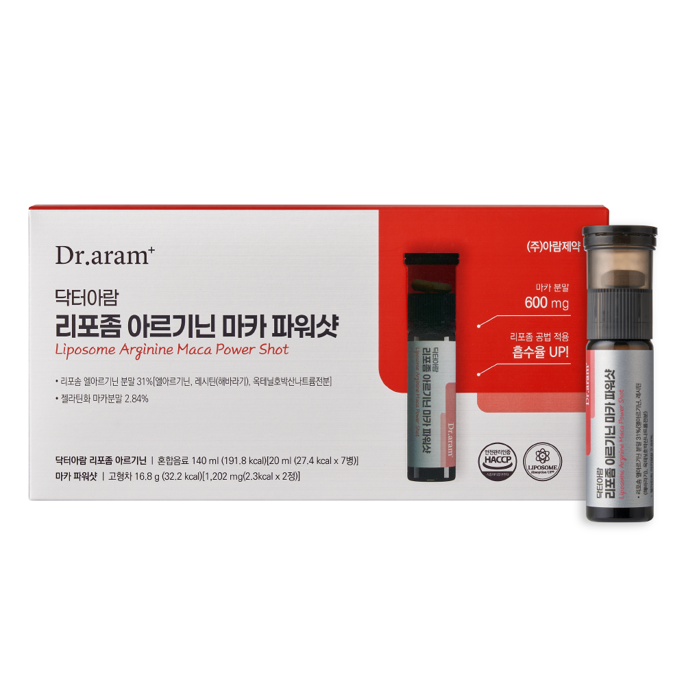 아르기닌 리포좀 블랙마카 파워샷 이중제형 닥터아람 7병 - 메인 이미지