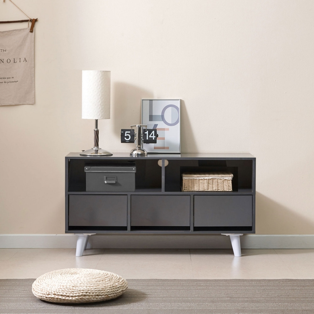 모디 미니티비다이 폭좁은 tv선반 거실장 1000x300x515, 올그레이