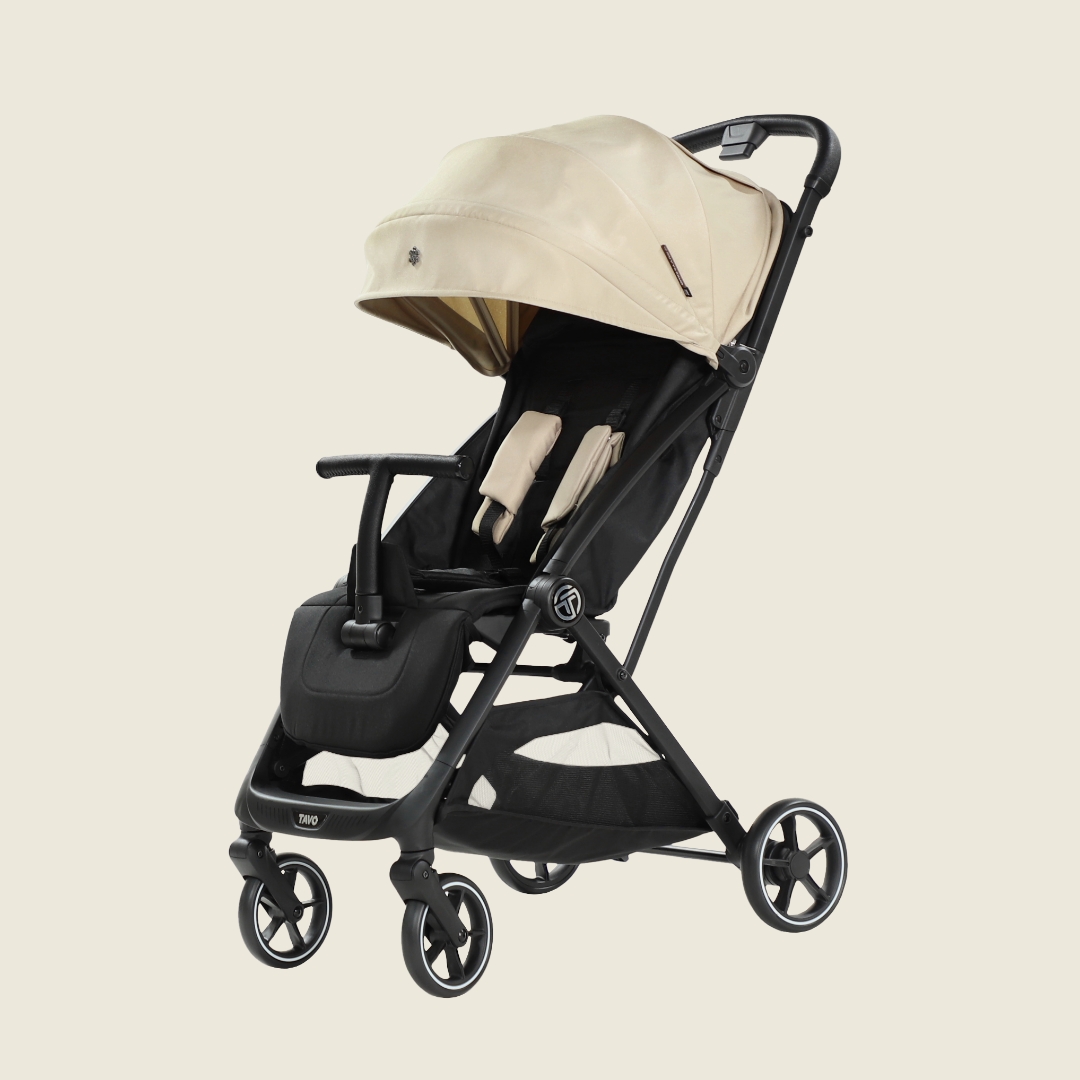 [누비앤타보] TAVO 레노 휴대용 유모차 여행용 기내반입형 원액션 폴딩 샌드베이지