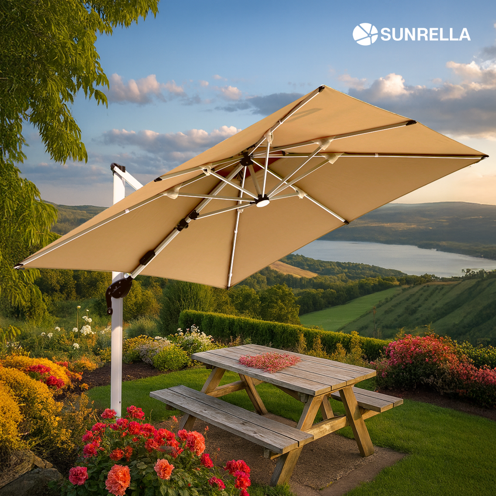 썬랠라 초대형 대형파라솔 사각 감성 파라솔 [최고급 LED] 이미지 4