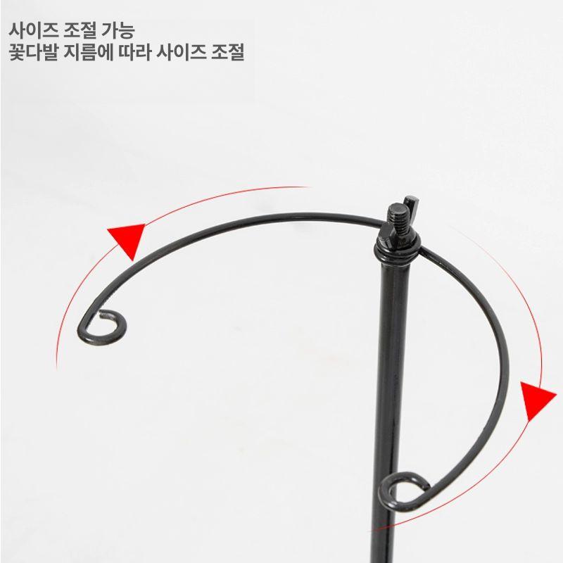 꽃다발거치대 디스플레이 진열대 부케 계단식 플라워샵 화분받침대 화분선반 화분정리대 블랙 고 중간 - 상세 이미지 2