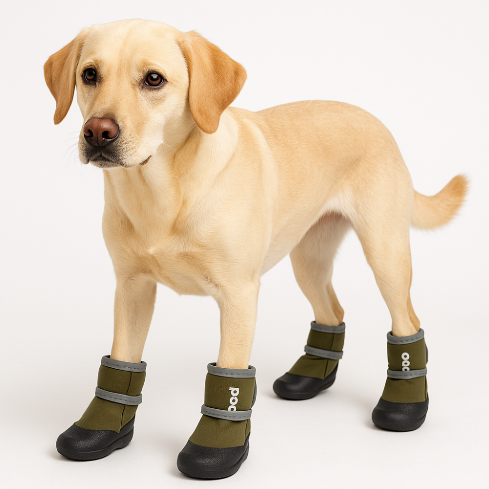 위드레오 강아지신발 라텍스 대형견신발 강아지부츠 미끄럼방지 방수 이중벨크로 4pcs XS