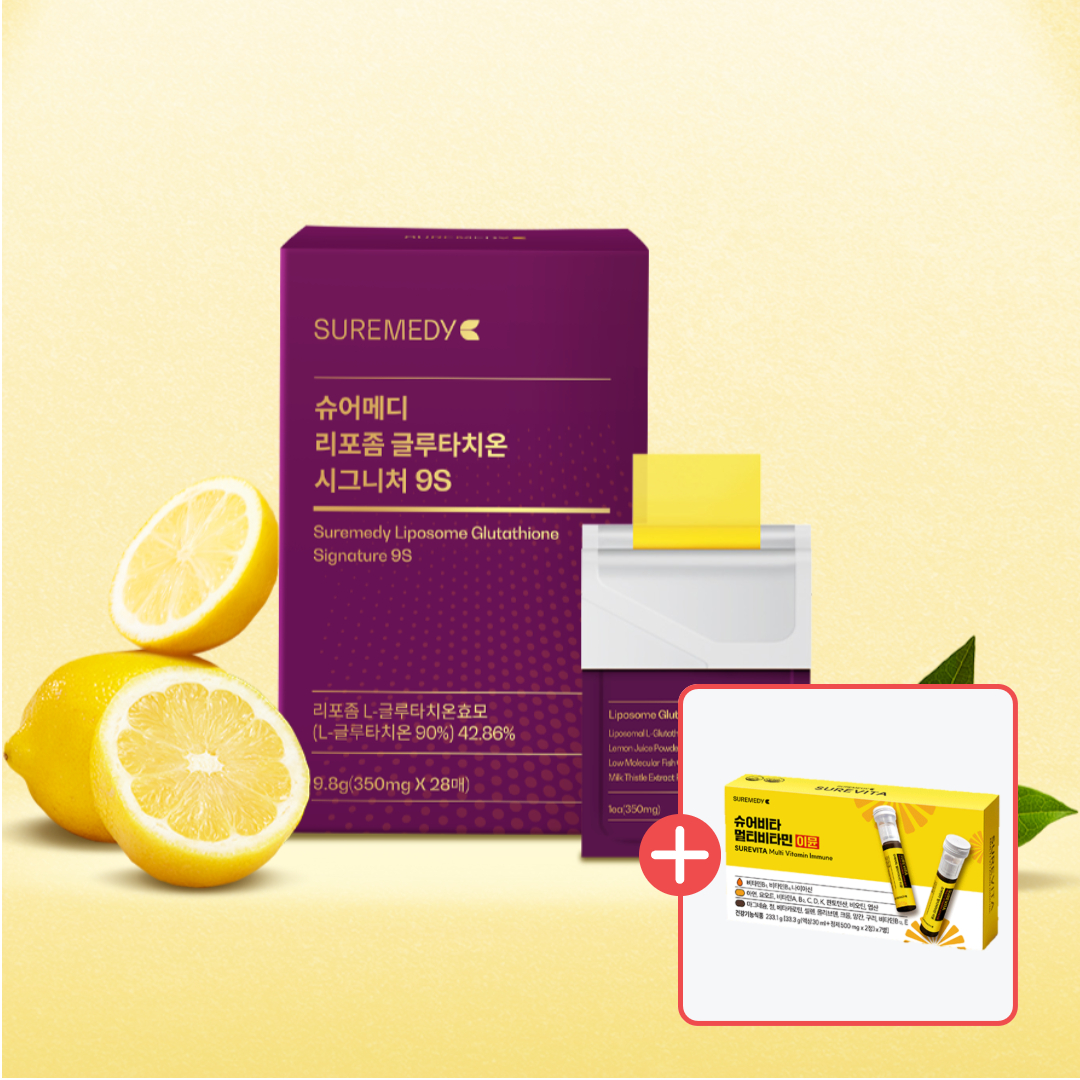 [슈어비타 이뮨샷 증정] 슈어메디 리포좀 글루타치온 시그니처 9S 28매, 3개