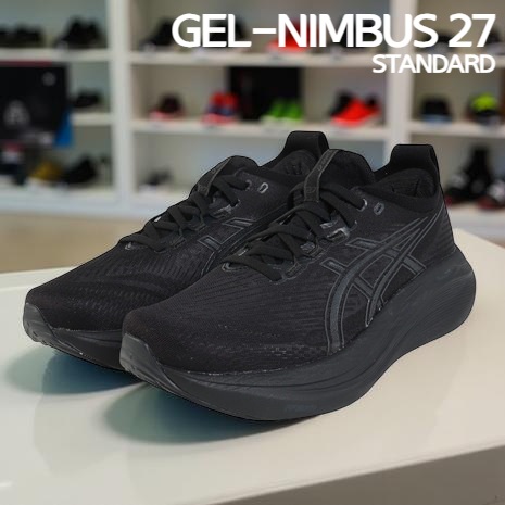 아식스 젤 님버스 27 블랙 2E 스탠다드 러닝화 운동화 남성 1011B958.001