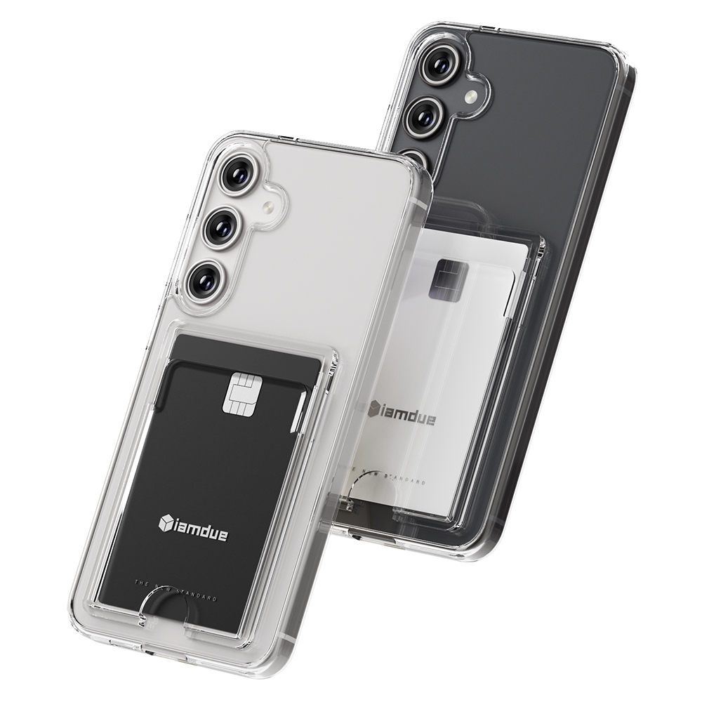 변색방지 카드 케이스 2장 수납 슬림 생폰 투명, 갤럭시S25 플러스 - 상세 이미지 2