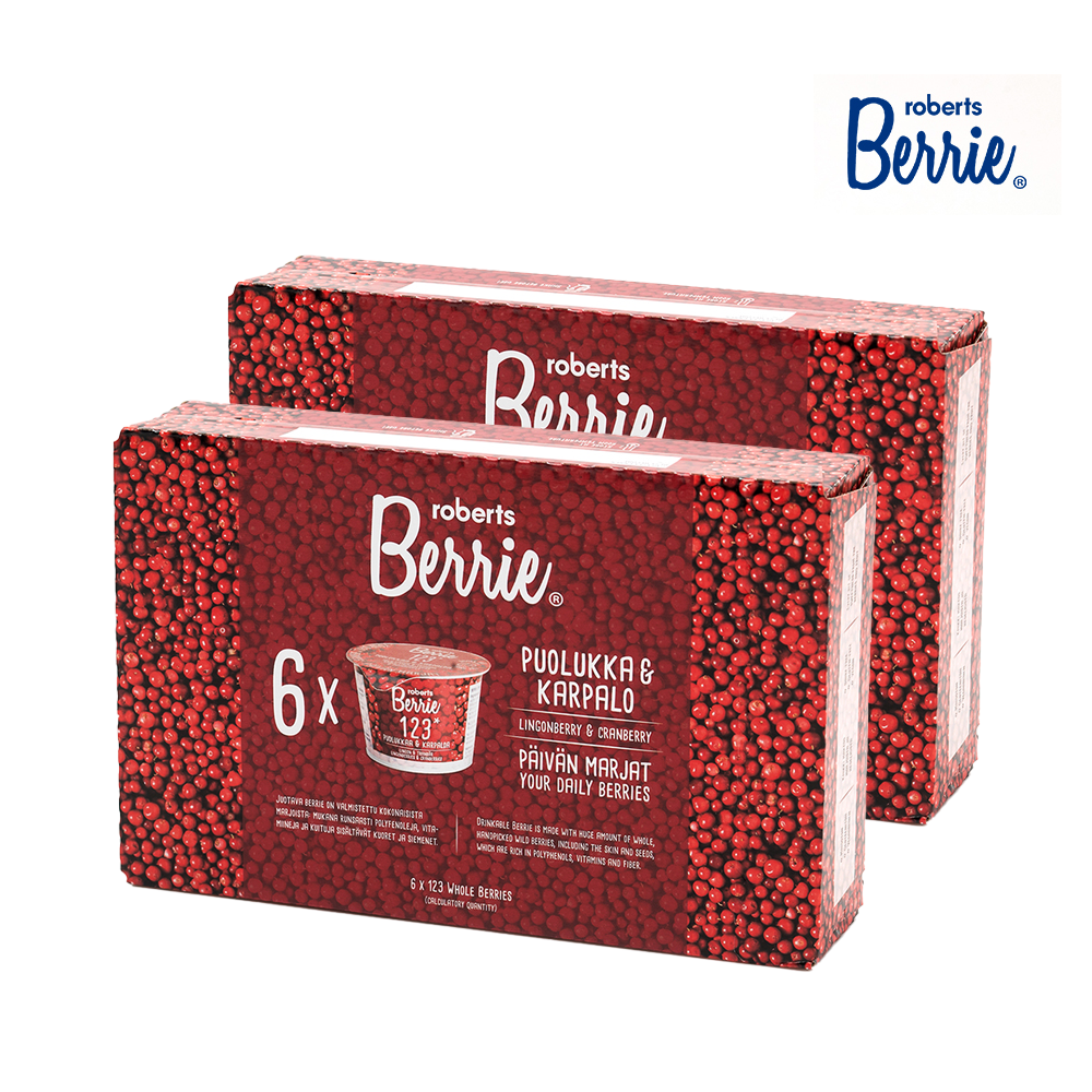 [소비기한 ~10.24] 로버츠베리에 링곤베리&크랜베리 100ml 6팩 2box - 상품 이미지