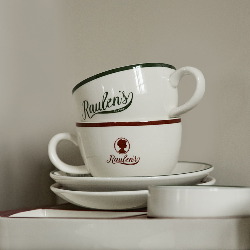 로렌스 런던 커피잔 2인세트 도자기 라떼잔 부부 찻잔