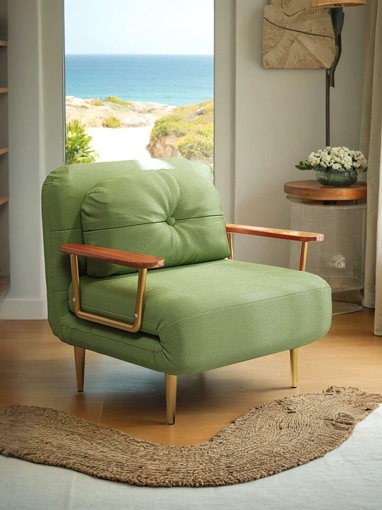 1인용 쇼파베드 접이식 다기능 쇼파 소파 베드 스펀지형-폭 80cm 오렌지테크니컬가죽