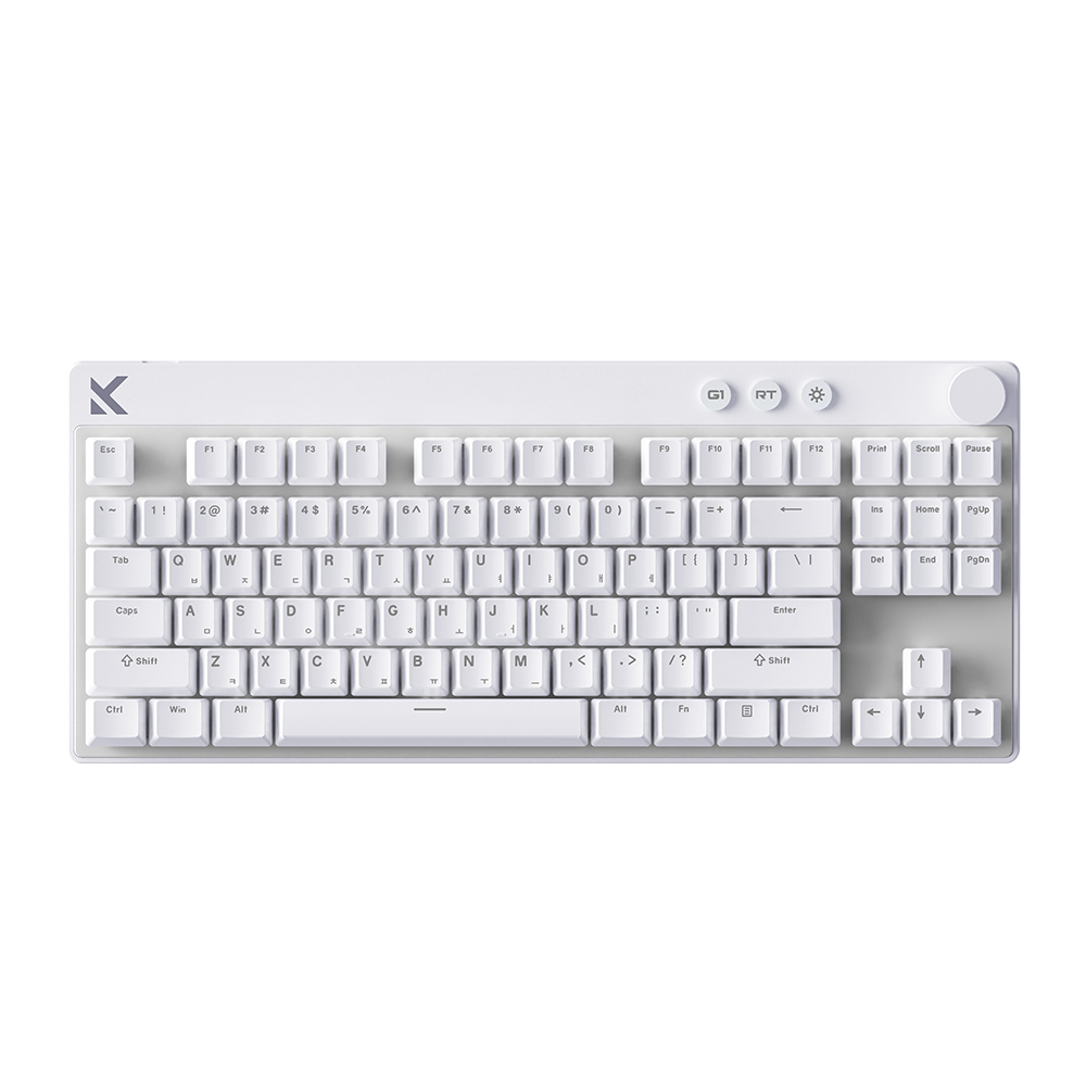 프리플로우 MCHOSE MIX87 레피드트리거 자석축 게이밍 키보드 화이트, 아폴로 축 256K