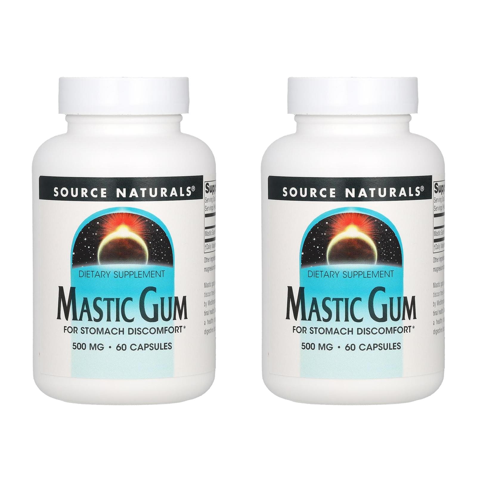 소스내츄럴스 매스틱검 500mg Mastic Gum 60정 (2개) - 상품 이미지