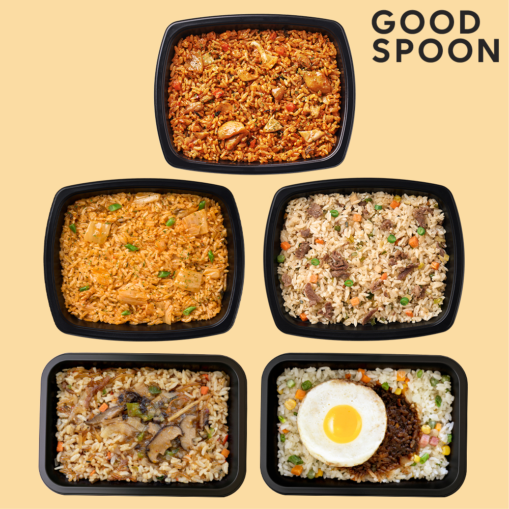 굿스푼 맛있는 볶음밥 도시락 5종 10팩 김치 베이컨 짜장 고추잡채 편의점 대용 간편 냉동 배달