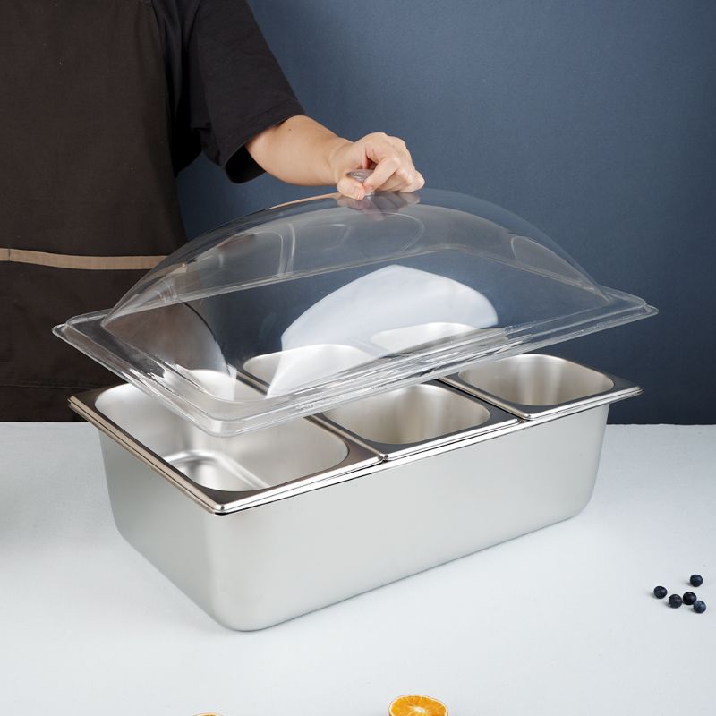 미니반찬냉장고 업소용 소형 영업 스테인레스A 보온고 700ML 10cm 세면대+2cm+아크릴뚜껑+아이스 - 상세 이미지 5