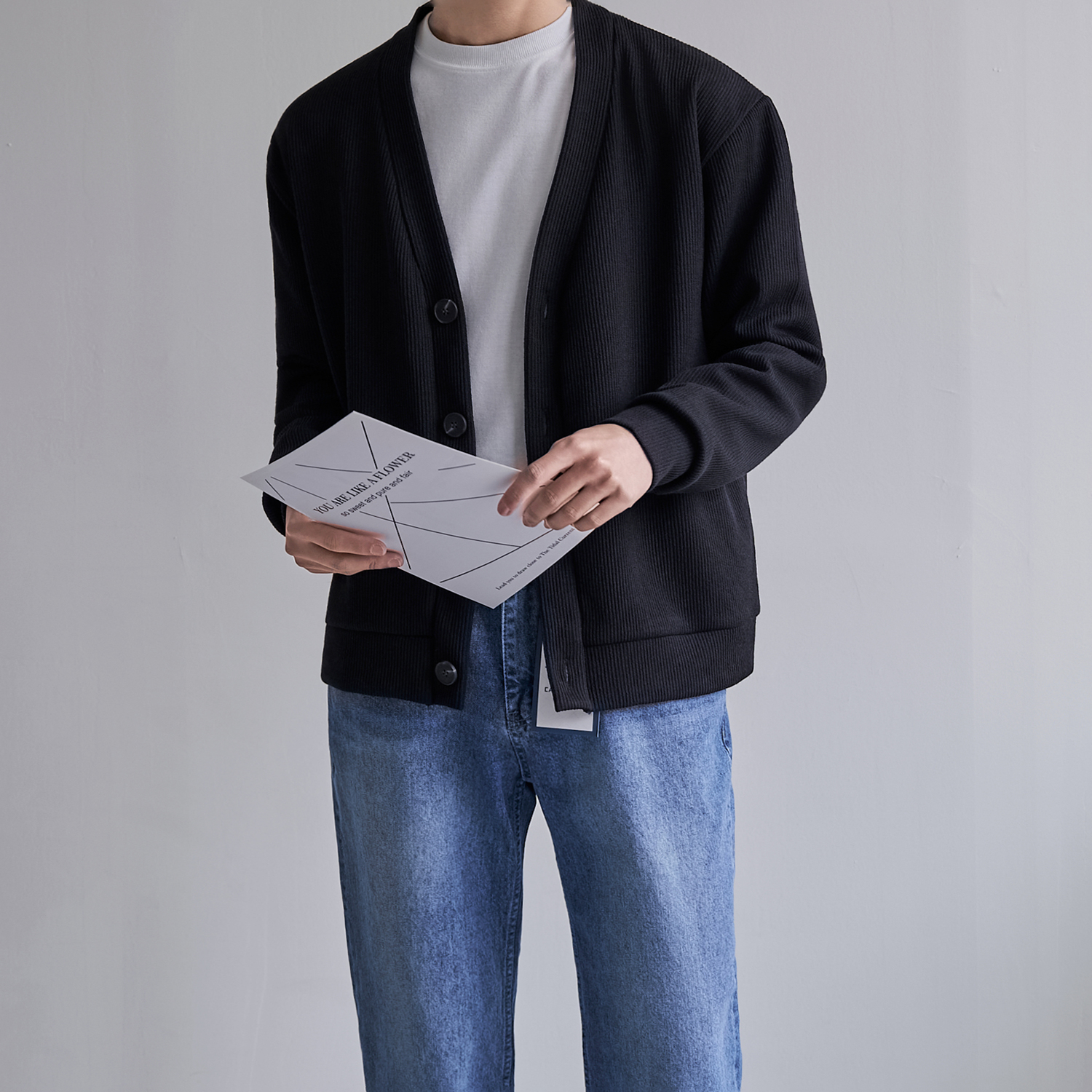 1+1 남자오버핏가디건 남자봄가디건 - 상세 이미지 5