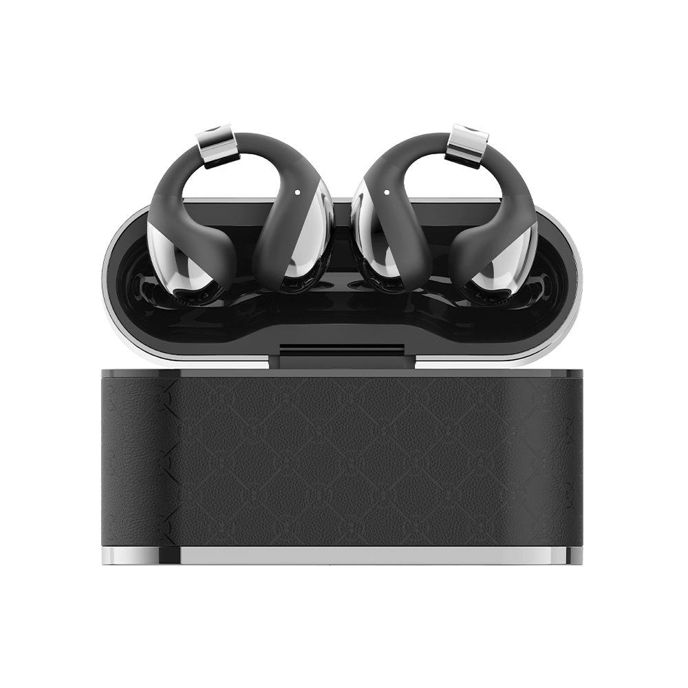 BUTTONS 클립 동시통역 오픈형 이어폰 AI 비서 버튼스 무선 이어폰 실버 블랙