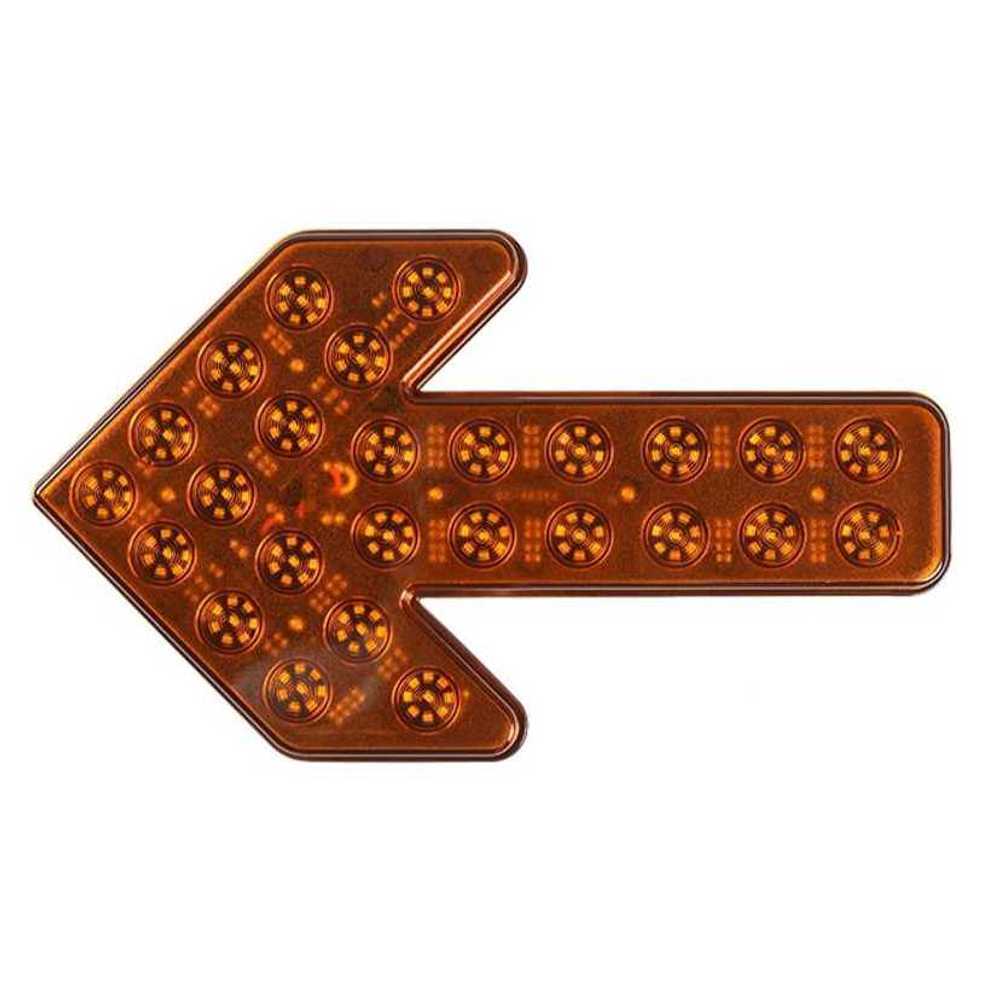 LED 화살표 사인보드 차량용 도로 공사 안전 표지판 35cm 단방향 (옐로우) (12/24v) - 상품 이미지