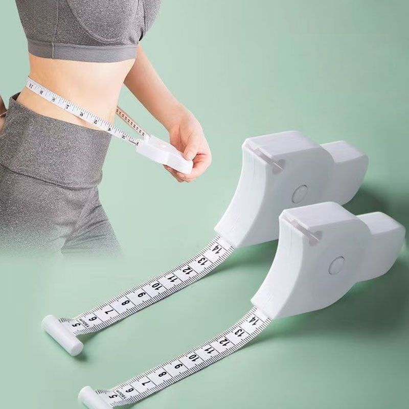 원터치 다이어트 허리 줄자 허리핏 미니 인치 피팅 자동 BMI 휴대용 치수 복부 둘레 측정 - 상품 이미지