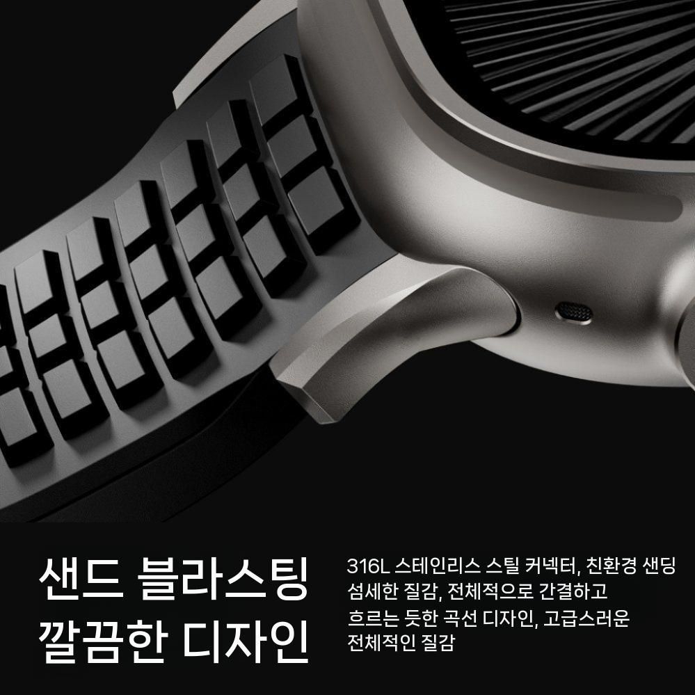 애플워치 10세대 울트라2 스트랩 수류탄 무늬 고성능 실리콘 밴드 - 상세 이미지 3