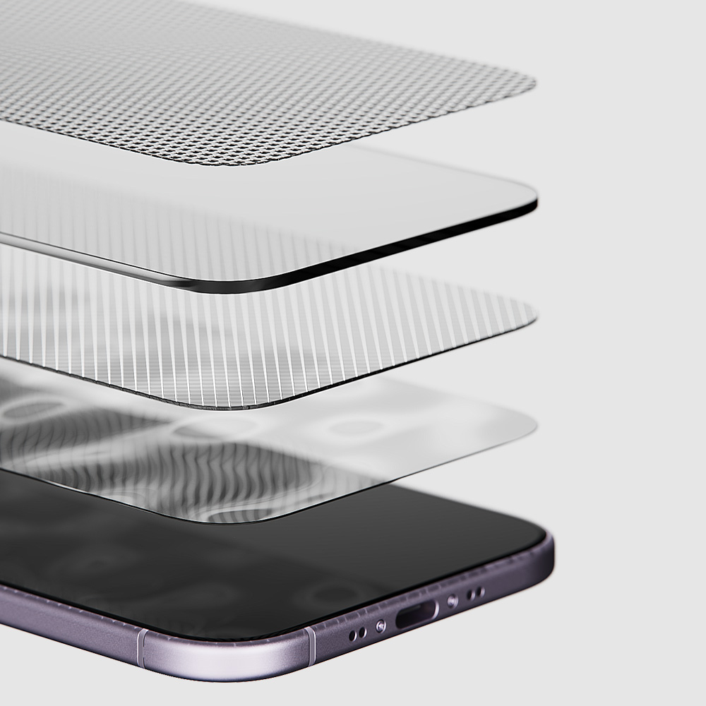 빅쏘 2.5CX 지문인식 강화유리 액정보호필름 아이폰17 프로, 2매입