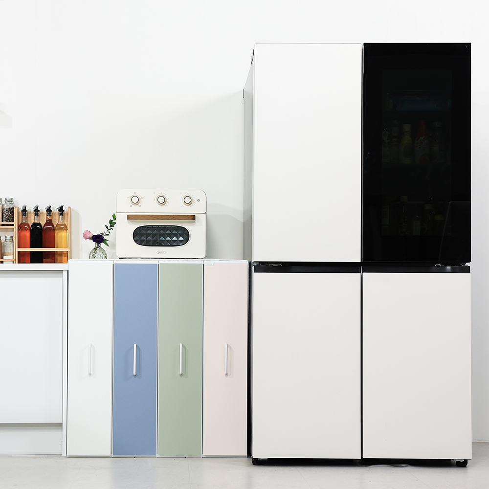 비스포크 슬라이딩 틈새장 폭160 깊이615 높이630 주방 냉장고 싱크대 수납장 팬트리장