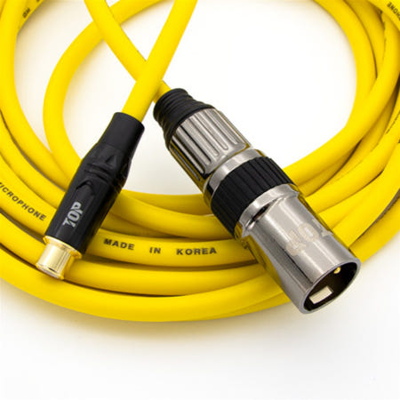 탑라인에이치디 국산 RCA 암 to XLR 수 케이블 옐로우 50M HT-TP2582
