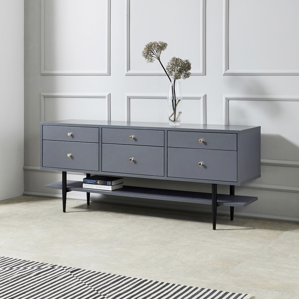 라벤나 85인치 티비다이 높은 안방 tv선반 거실장 1500x400x635, 네이비