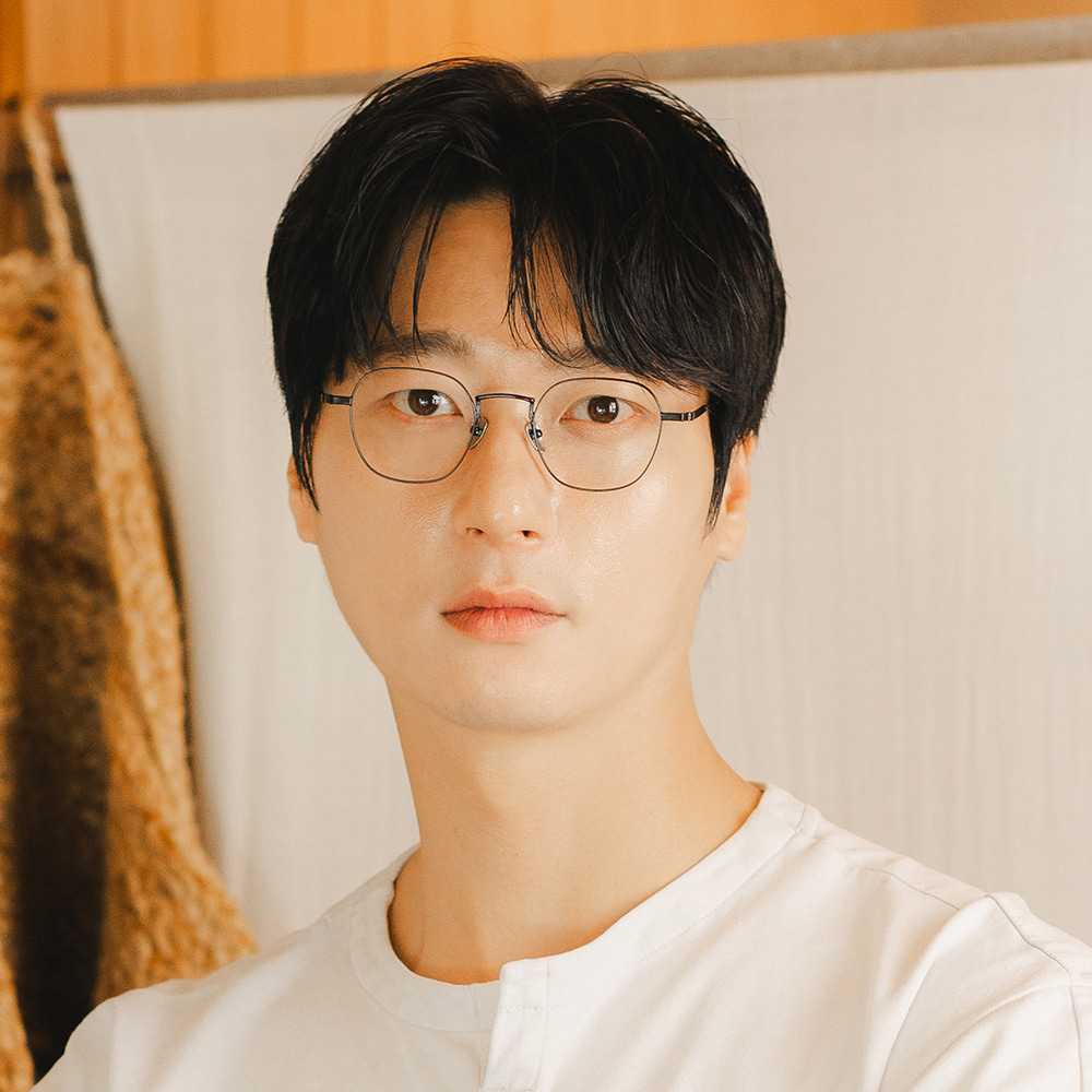 무사경 101 가벼운 티타늄 안경테 블루라이트 차단 렌즈 남자 여자 사각 메탈 안경 - 상세 이미지 2