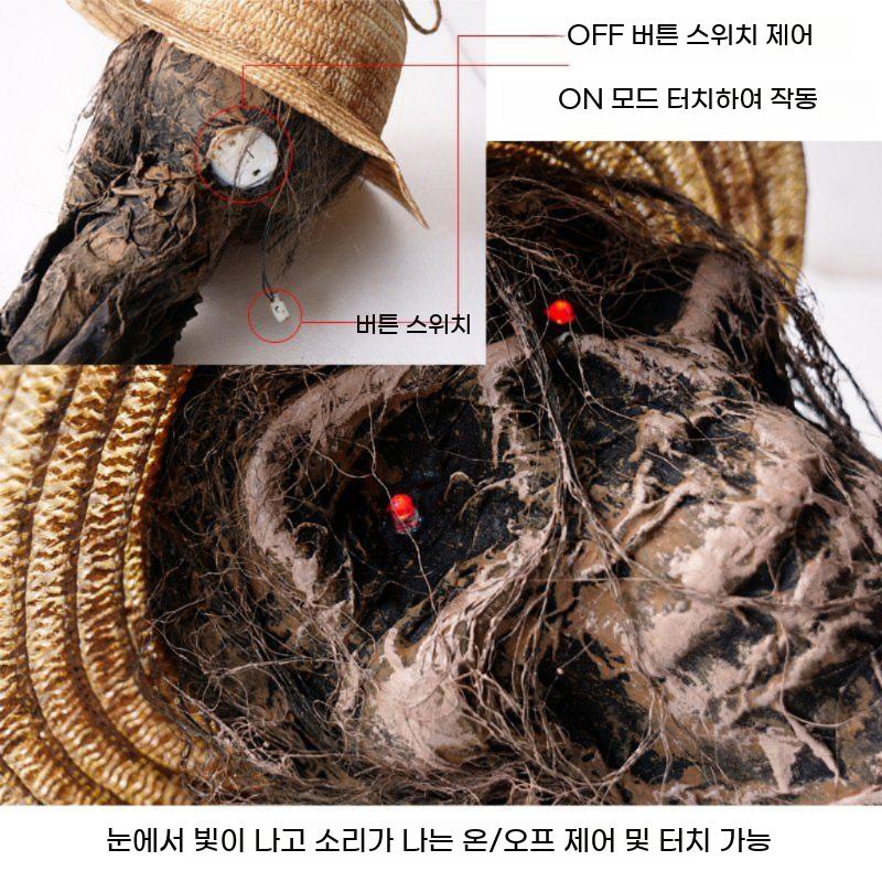 미라 소품 미이라 할로윈 두개골 유령의집 공포 장식 손 발 세트 - 상세 이미지 3