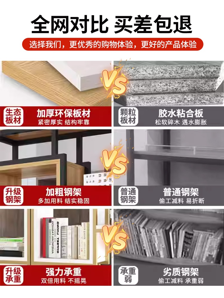 공간 분리 책장 가벽 틈새 오픈형 수납장 사무실 파티션 선반 수납대 서재 - 상세 이미지 4