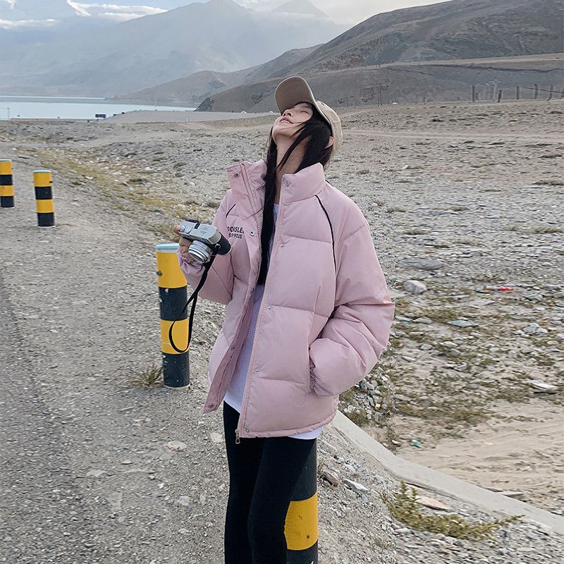 여성 경량패딩 봄 가을용 숏자켓 캐주얼한 한국 스타일 데일리 학생용 외출용 가벼운 착용감 편안한 디자인