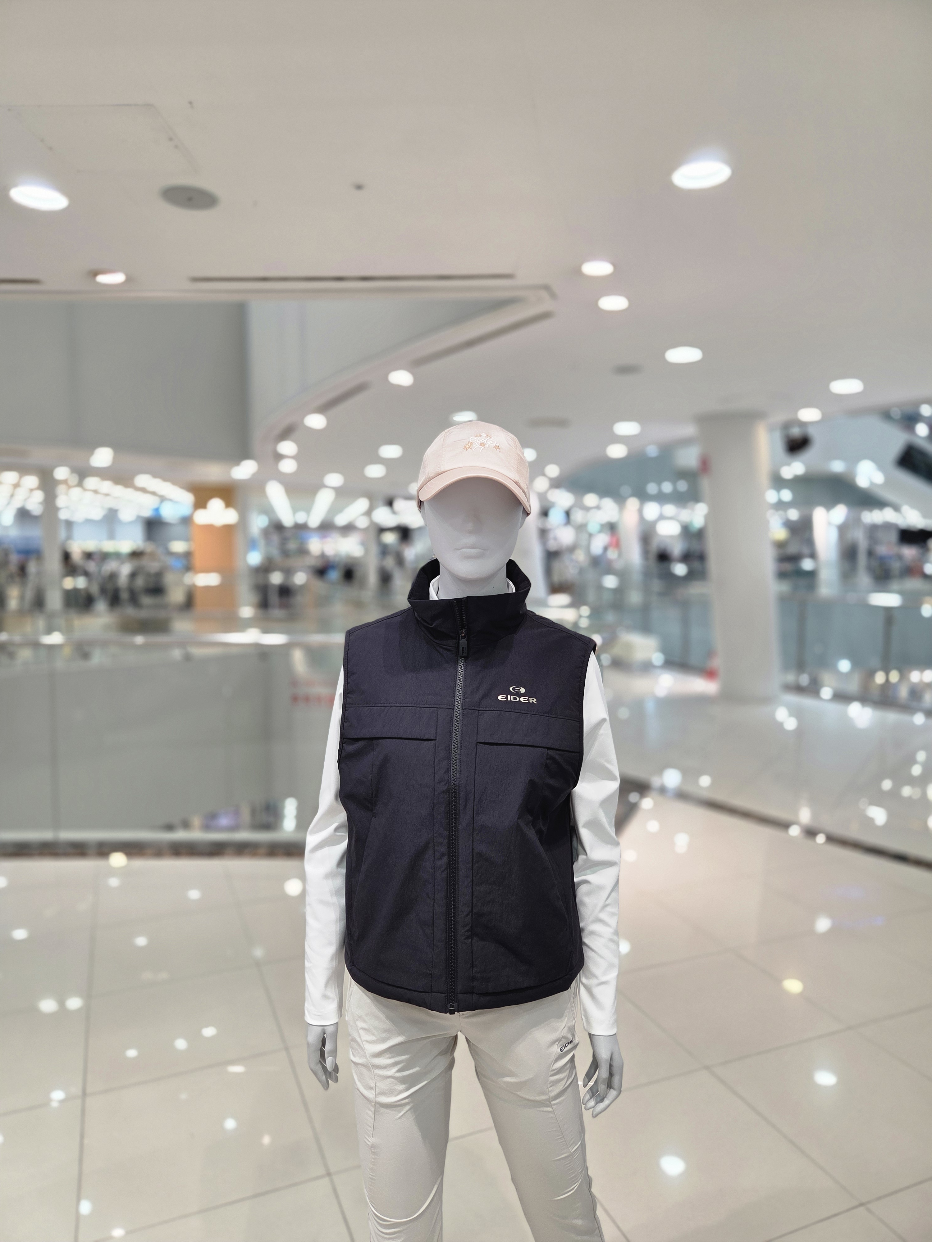 아이더 여성 가을 등산 조끼 하이브리드 패딩 베스트 윈드락 WU24611