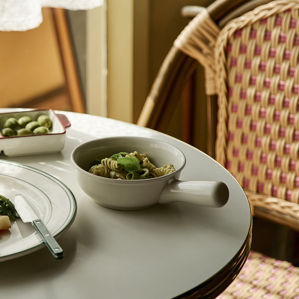 로렌스 크림화이트 손잡이 앞접시 2P 도자기 시리얼볼 전자렌지가능