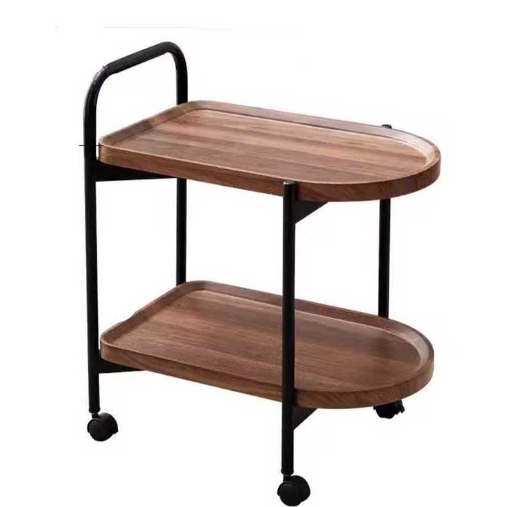 우드 트롤리 미용 주방카트 서빙카트 수납선반 가정용 55x40x70cm - 상품 이미지