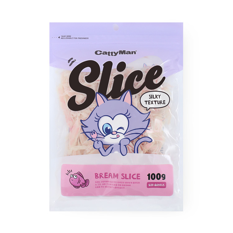 캐티맨 리얼 슬라이스 맛살 도미, 100g, 1개 - 상품 이미지