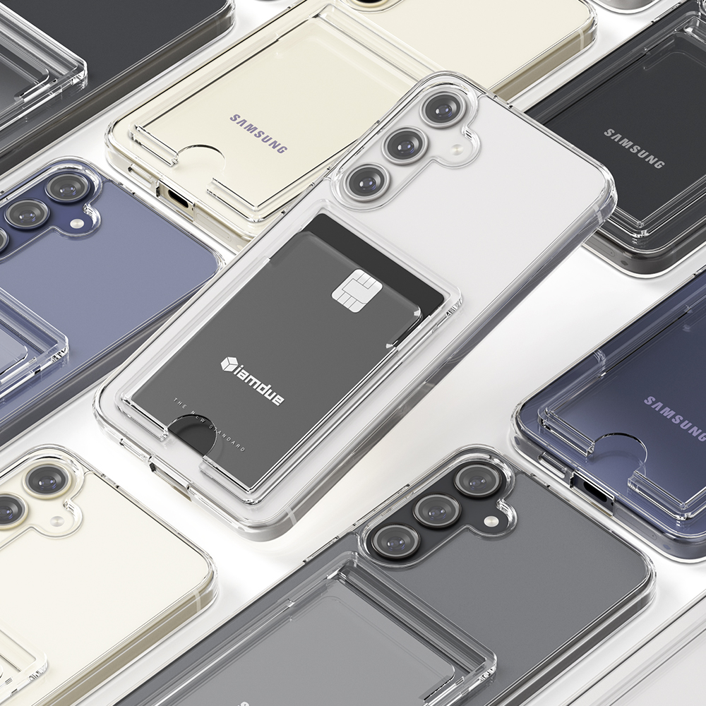 변색방지 카드 케이스 2장 수납 슬림 생폰 투명, 갤럭시S25 플러스 - 상세 이미지 5