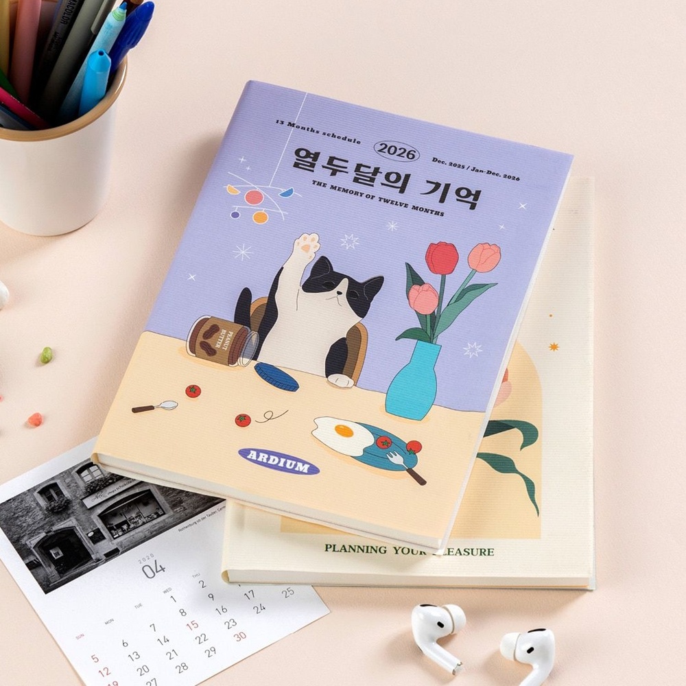 A5 2026 귀여운 다이어리 2026년 다이어리 위클리 26년 주간 행복한고양이