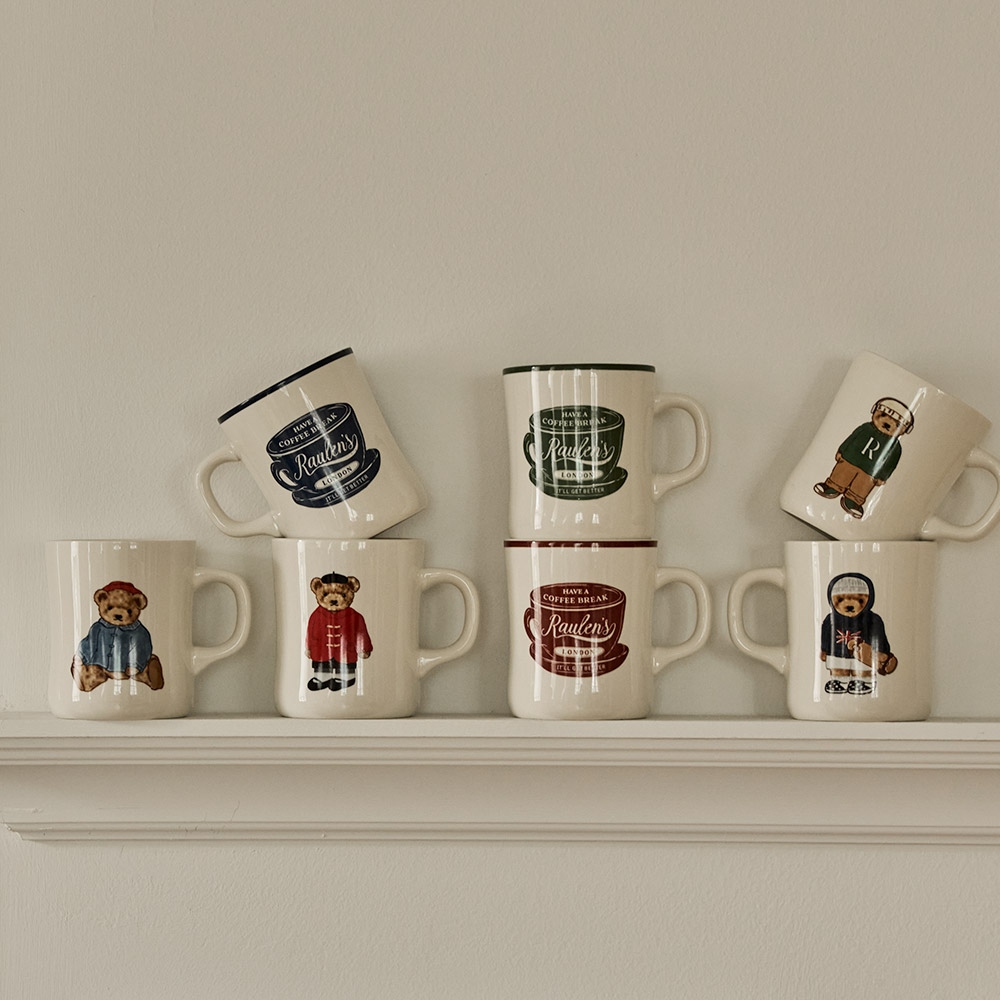 로렌스 런던 웨이브 머그컵 2P 도자기 머그잔 카페 집들이선물