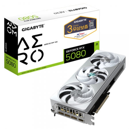 GIGABYTE GIGABYTE 지포스 RTX 5080 AERO OC SFF D7 16GB 피씨디렉트